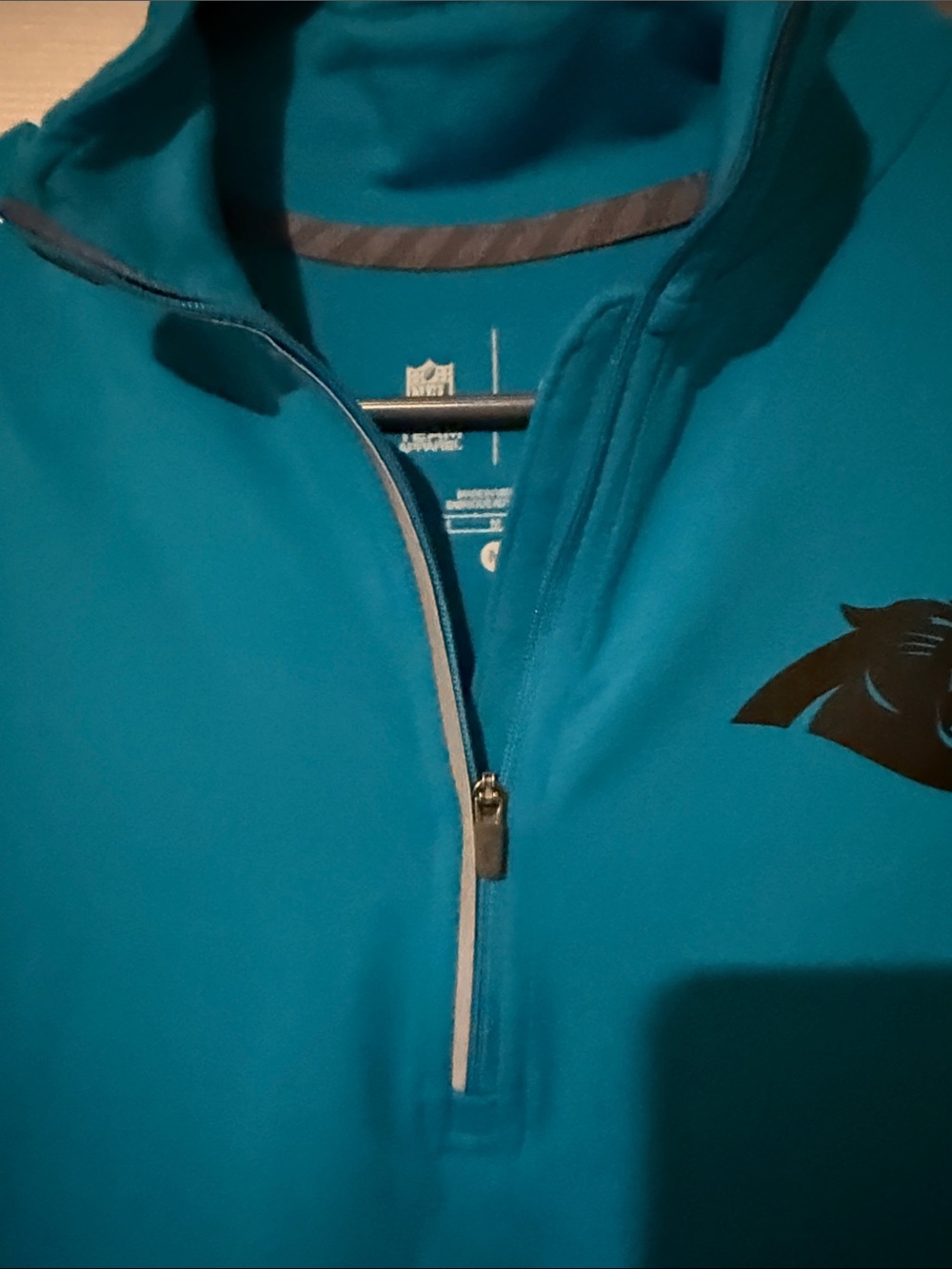 Carolina Panthers Women's Teal 1/4 Zip Pullover - Picture 5 of 8